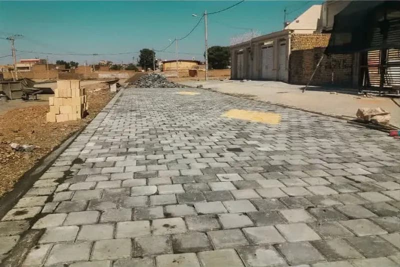📸گزارش تصویری||عملیات نصب تایل بتنی کوچه ۱۵خرداد۳/۲