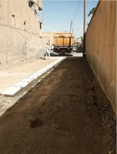 📸گزارش تصویری|| شروع عملیات نصب جدول کانیووسط کوچه سلمان فارسی