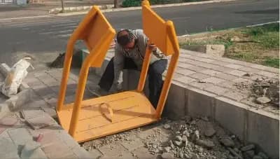 📸گزارش تصویری||  مناسب سازی ونصب گیت های ویلچر بلوارجمهوری