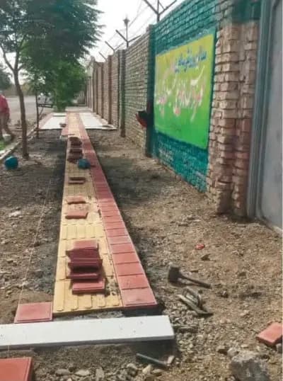 📸گزارش تصویری|| گزارش تصویری ادامه عملیات کف سازی پیاده روحاشیه خیابان ۱۱ آذر