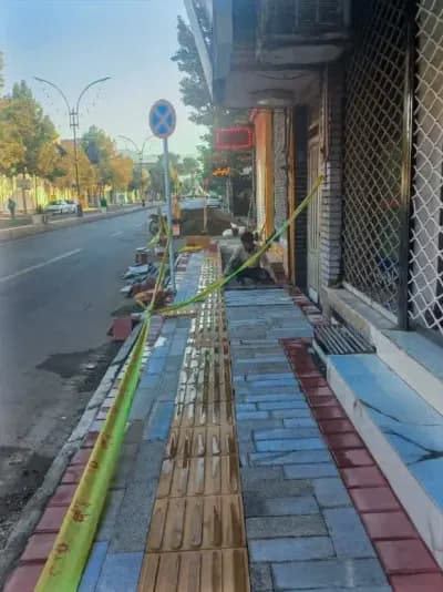 📸گزارش تصویری|| عملیات کف سازی وسنگ فرش نبش کوچه امام خمینی۱۱/۲