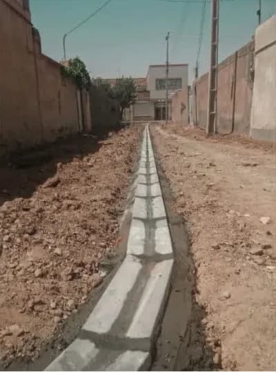 📸گزارش تصویری||  عملیات نصب جدول کانیو بغل وکانیو وسط کوچه ۱۷شهریور ۱۵