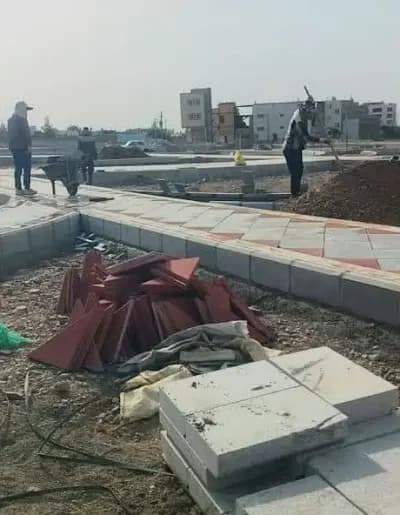 📸گزارش تصویری||  ادامه عملیات کف سازی  وپیاده روسازی پارک دانش