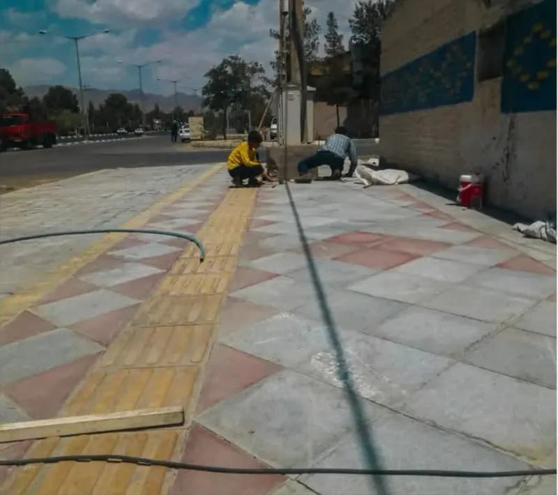 📸گزارش تصویری|| اتمام کارکف سازی ونصب موزاییک جلوی سازمان تعاون حاشیه بلوارسیدمرتضی