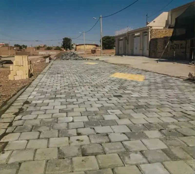 📸گزارش تصویری|| عملیات نصب تایل بتنی کوچه ۱۵خرداد۳/۲