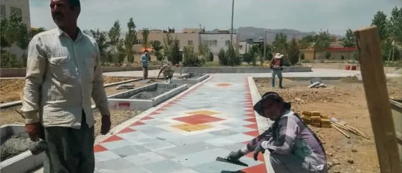 📸گزارش تصویری||  ادامه عملیات کف سازی پارک دانش