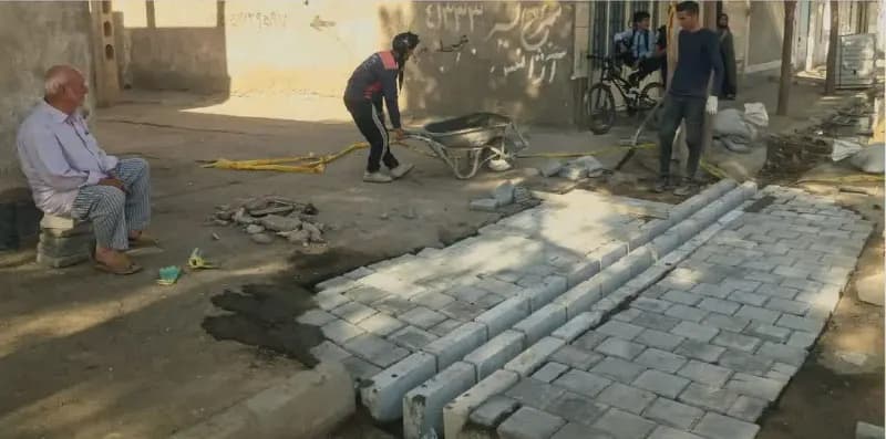 📷گزارش تصویری|  اصلاح ورودی کوچه شهیدهادی ۱۰به صورت آبنما
